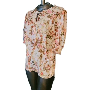 NWT floral Top Size L Rose+Olive - Picture 1 of 10