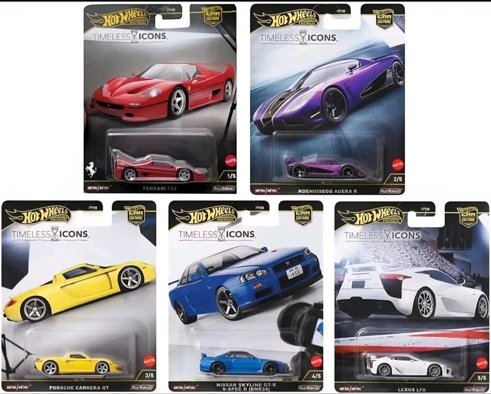 Hot Wheels 2025 CAR CULTURE Timeless Icons Premium ¡JUEGO COMPLETO DE 5 COCHES!! Foto 1 de 1