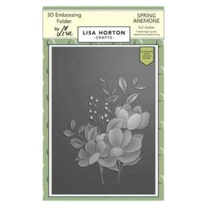 Lisa Horton Embossing Folder - Spring Anemone with co-ordinating die - Picture 1 of 1