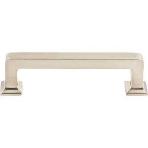 Top Knöpfe Ascendra 3-3/4 Zoll C/C Griff Schrank Ziehen Gebürstet Satin Nickel - Bild 1 von 1