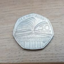 50p CIRCULATED COIN.150th ANNIVERSARY OF PUBLIC LIBRARIES DATED 2000