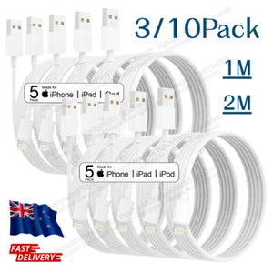 3-10Pack 1M 2M USB Cable Fast Charger For Apple iPhone 8 6 Plus 11 13 14 Pro Lot - Picture 1 of 13
