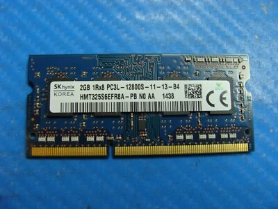 HP 15.6" 15-f018dx OEM SO-DIMM 2GB Ram Memory 1Rx8 PC3L-12800S HMT325S6EFR8A-PB - Image 1 of 2