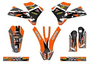 2005-2006 SX PODIUM Orange Senge Graphics Kit Compatible with KTM - Picture 1 of 10