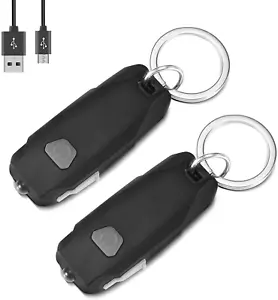 MECO Confezione da 2 Mini Luci Led, Portachiavi Portatile USB Ricaricabile Ultra Luminoso Fla - Foto 1 di 15