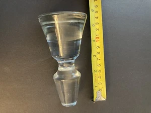 Schöne MCM Karaffe Stopfen Glas Kristallklar Massiv 5" Schwer - Bild 1 von 4