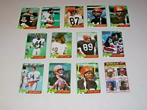 1981 Topps Cincinnati Bengals Team Set of 13 NM/Mint Ken Anderson Pat McInally - Foto 1 di 3