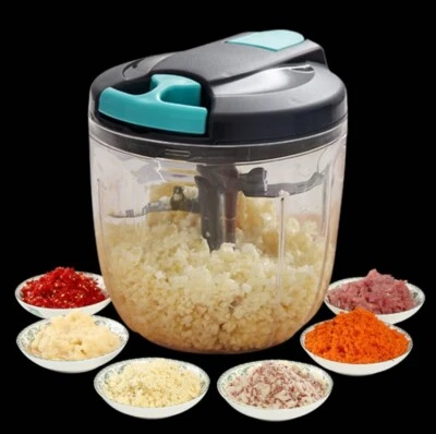 Zwiebelhacker Zerkleinerer Zwiebelschneider Knoblauch Ingwer Gemüse 5 Klingen - Bild 1 von 4