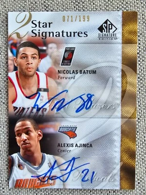 NICOLAS BATUM ALEXIS AJINCA 2009-10 SP SIGNATURE EDITION 2-STAR AUTO /199 #2S-BA - Image 1 of 2