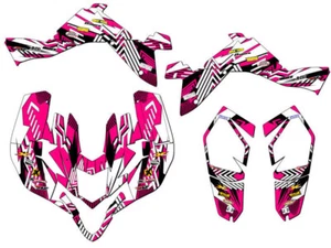 2009-2012 LTZ 400 MAYHEM Pink Senge Graphics Kit Compatible with Suzuki - Picture 1 of 7