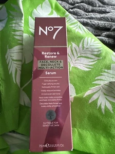 Suero multiacción facial y cuello No7 Restore & Renew 2,50 oz 75 ml. NUEVO EN CAJA - Imagen 1 de 5