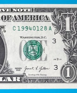 1994 January 28 : C 19940128 A $1 One Dollar Bill BIRTHDAY Note *UNC* 🎂🎁 - Picture 1 of 3