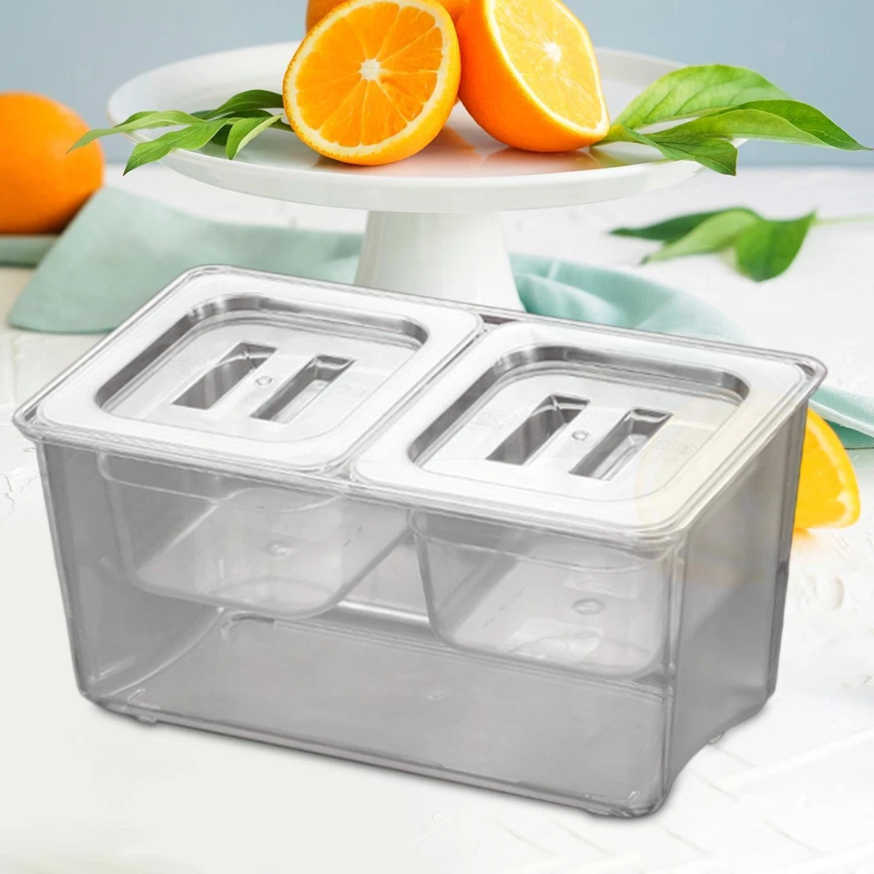 Chilled Condiment Server Tray Removable Containers Dispenser Seasoning Organizer - Image 1 of 1