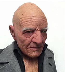 Realistic Latex Old Man Face Mask Disguise Halloween Cosplay Party Mask Props↑` - Picture 1 of 6