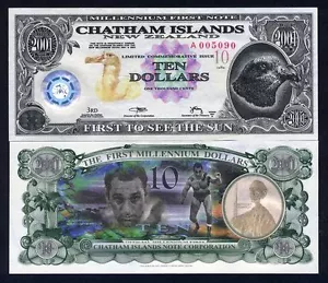 Chatham Islands, $10, 2001, polimero / Tyvek, UNC - Foto 1 di 1