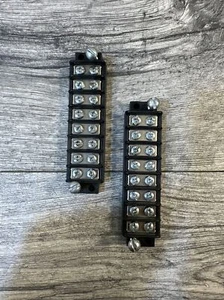 Lot 2 Standard Terminal Blocks Brass Tin Plated 8 Pos 300 V 20A 22-14 AWG L85 - Picture 1 of 2