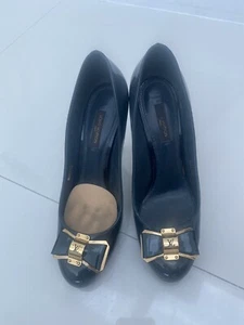 Louis Vuitton LV grüne Pumps Absätze 7,5 Goldschleife - Bild 1 von 11