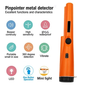 orange Gold Metal Metalldetektor Display Detector Wasserdicht Tiefensonde Profi - Bild 1 von 7
