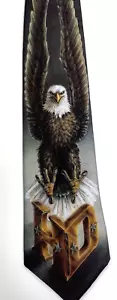 Vintage Harley Davidson Screaming Eagle Neck Tie Ralph Marling 57” - Picture 1 of 8