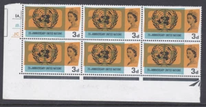 Sg 681b 1965 United Nations 3d Lake in russia flaw cyl block UNMOUNTED MINT - Picture 1 of 1