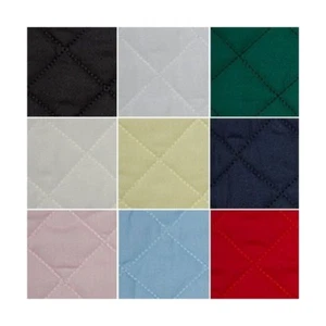 Quilted Polycotton Fabric Nylon Backed Quilting Padded Diamond - Picture 1 of 9