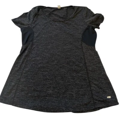 Camiseta deportiva Marika Performance para mujer mediana carbón cuello redondo manga corta Foto 1 de 4