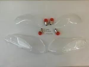 KIT 4 GEMME FRECCE TRASPARENTI PIAGGIO GILERA STALKER - CON 4 LAMPADINE - Foto 1 di 3