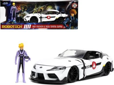 2020 Toyota Supra White and Roy Focker литая фигурка Robotech Hollywood Rides - Изображение 1 из 4