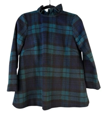 NWT Tuckernuck Blackwatch Plaid Flannel Faye Blouse XS Wool Blend Preppy Top - Image 1 of 3