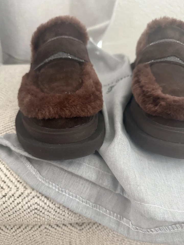 Brunello Cucinelli Mujer Zapatos 38 Invierno Nueva Colección W Monili Marrón Oscuro Foto 1 de 4