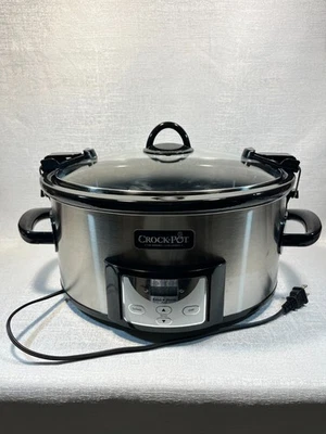 Crock-Pot SCCPVL610-S-A Slow Cooker 6 Quart Programmable with Timer, VGC - Image 1 of 4