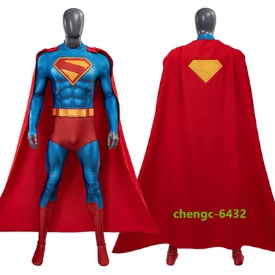 2025 Superman Legacy Clark Kent Conjunto de Disfraz Mono y Capa Traje de Halloween  Foto 1 de 4