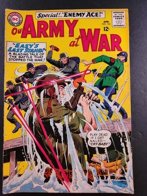 OUR ARMY AT WAR #153 (DC 1965) SGT ROCK 2nd Apperance ENEMY ACE  - Image 1 of 4