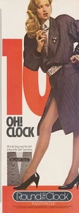1986 Round the Clock Strumpfhose Strumpfwaren Beine Andrea Malkiewicz 1-seitig MAGAZINANZEIGE - Bild 1 von 1