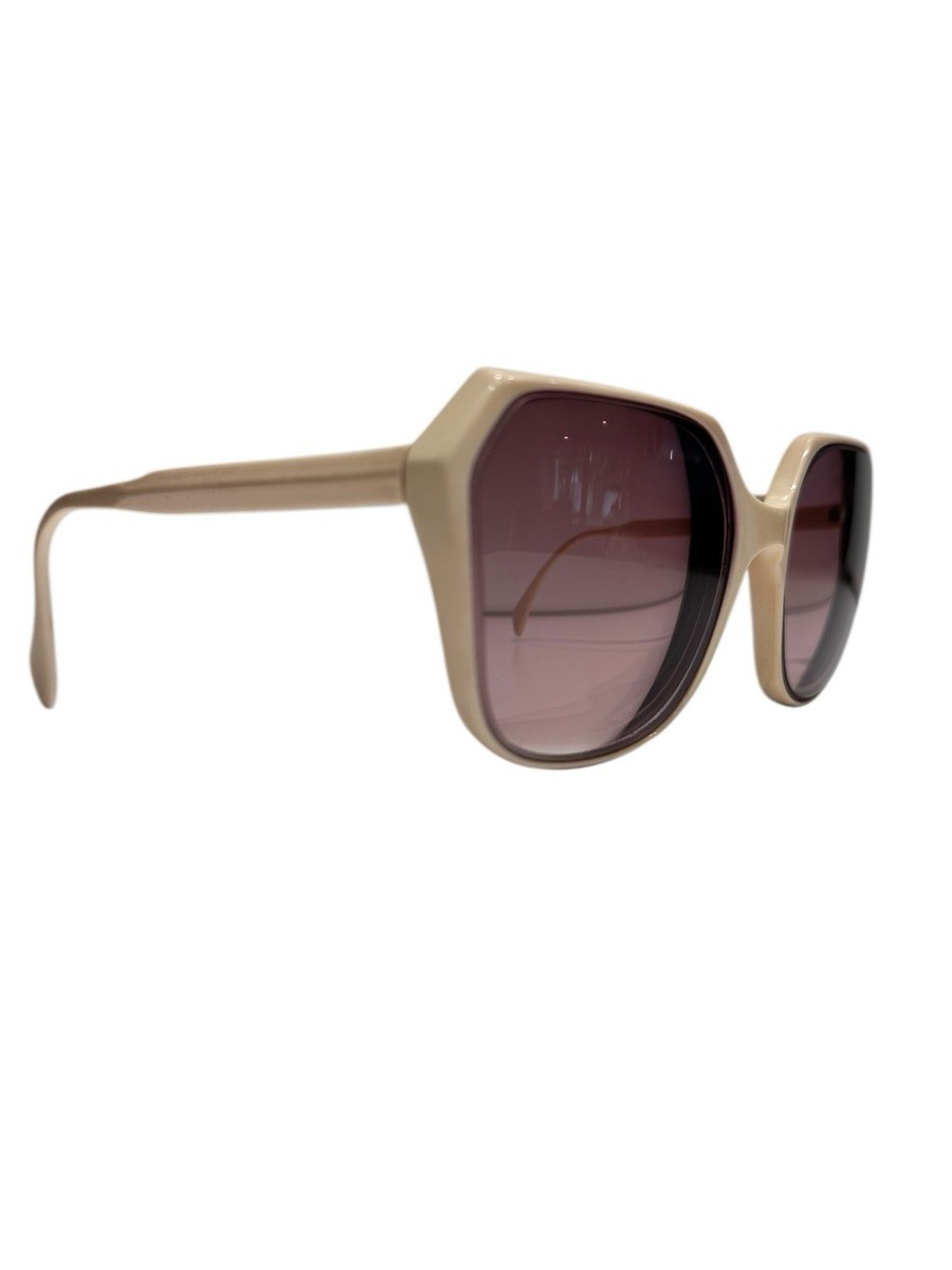 Vintage Sunglasses Frame France Beige Butterfly Oversized | eBay display picture 3