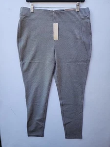 Neu mit Etikett $ 69 Chico's Strick-Leggings Hollywood schwarz weiß Schuppen Pull-On Damengröße 2 - Bild 1 von 7
