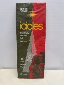 Vintage Brite Star Tinsel Icicles Gold 225 Strands 18 Inches Christmas Unopened - Picture 1 of 4
