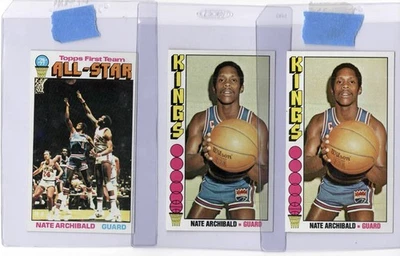 Лот из 4 карт Нейта Арчибальда, Topps, Kansas City Kings, Tiny Archibald HOF - Изображение 1 из 2