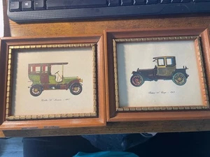 (2) MCM Vintage Arthur A Kaplan Lithos No F61 Cadillac & C62 Packard MCM - Bild 1 von 9