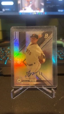 2019 Bowman Platinum - Wal-Mart Top Prospects Logan Webb #TOP-30 Autographs - Image 1 of 2