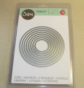 SIZZIX Nr. 657551 FRAMELITS KREISE 8-TEILIGES STANZENSET. - Bild 1 von 4