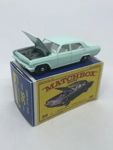 Lesney Matchbox 36 Custom Opel Diplomat Sea Foam Green. Grey Engine Repro E Box - Picture 1 of 5