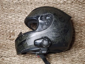Icon Airmada Helmet Matt Black Chantilly Sz. L With Sena SMH10 Bluetooth Headset - Bild 1 von 14