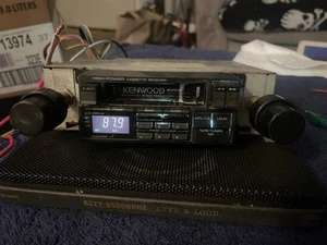 KENWOOD OLD SCHOOL CAR AUDIO STEREO VINTAGE AM/FM CASSETTE 2 KNOB KRC-2001 - Picture 1 of 7
