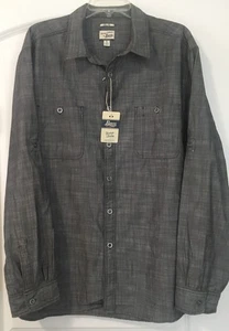 ~NEU~ HERREN BASS HERITAGE COLLECTION BAUMWOLLE GRAU ROLLÄRMEL HEMD - XL - Bild 1 von 8