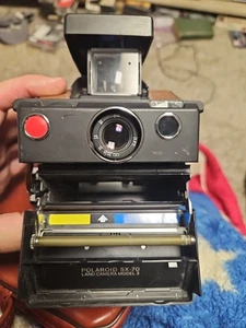 Polaroid Land Camera SX-70 Vintage Brown Leather - Afbeelding 1 van 5