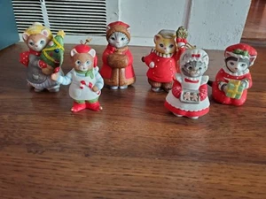 Schmid Kätzchen Gurke Biskuit Katze Figuren 6er Gruppe - Weihnachten - Bild 1 von 10