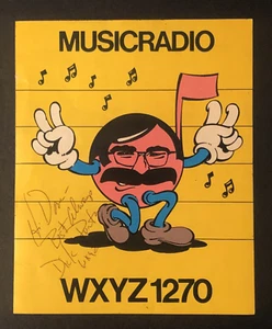Dick Purtan Autographed Signed Sticker Decal WXYZ Detroit Music Radio DJ Vtg AM - Picture 1 of 2