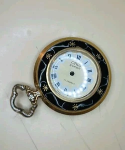 Vintage Gold & Enamel Oris Super Ornate Women's Pocket Watch Bezel - Picture 1 of 4