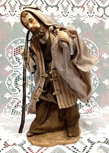 Members Mark NATIVITY 11 1/2" Joseph PORCELAIN Fabric CHRISTMAS Holy Family 2007 - Picture 1 of 16